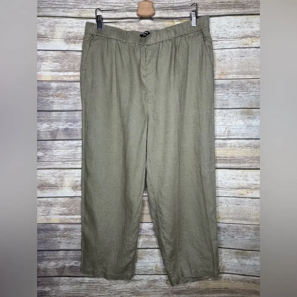 Quince 100% European Linen Pants XL Army